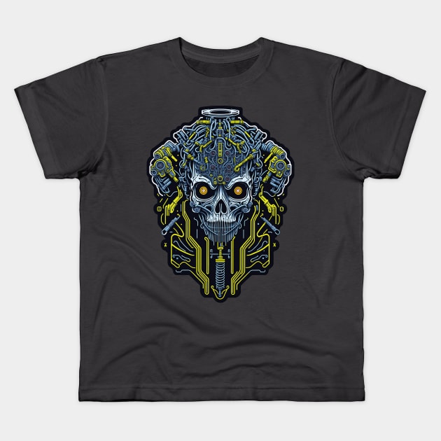 Cyborg Heads S03 D07 Kids T-Shirt by Houerd